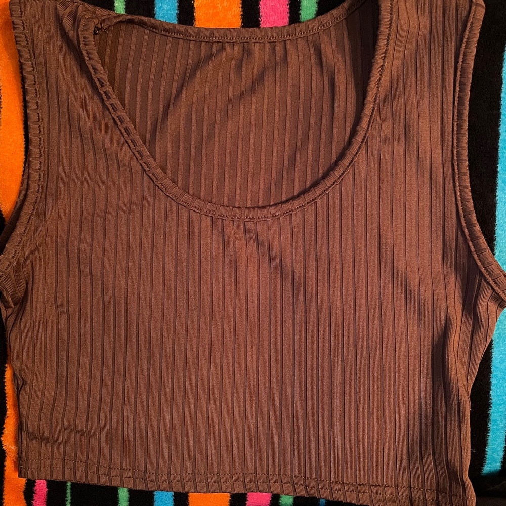 Brown/Chocolate Sleeveless Top and Pant Outfit